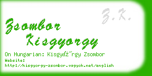 zsombor kisgyorgy business card